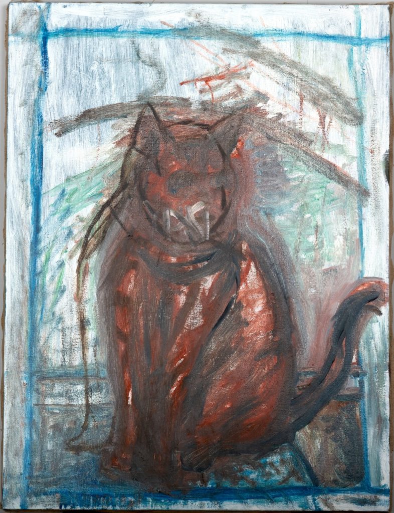 Feline Geometry, painting by Ukrainian artist Alvi Siren