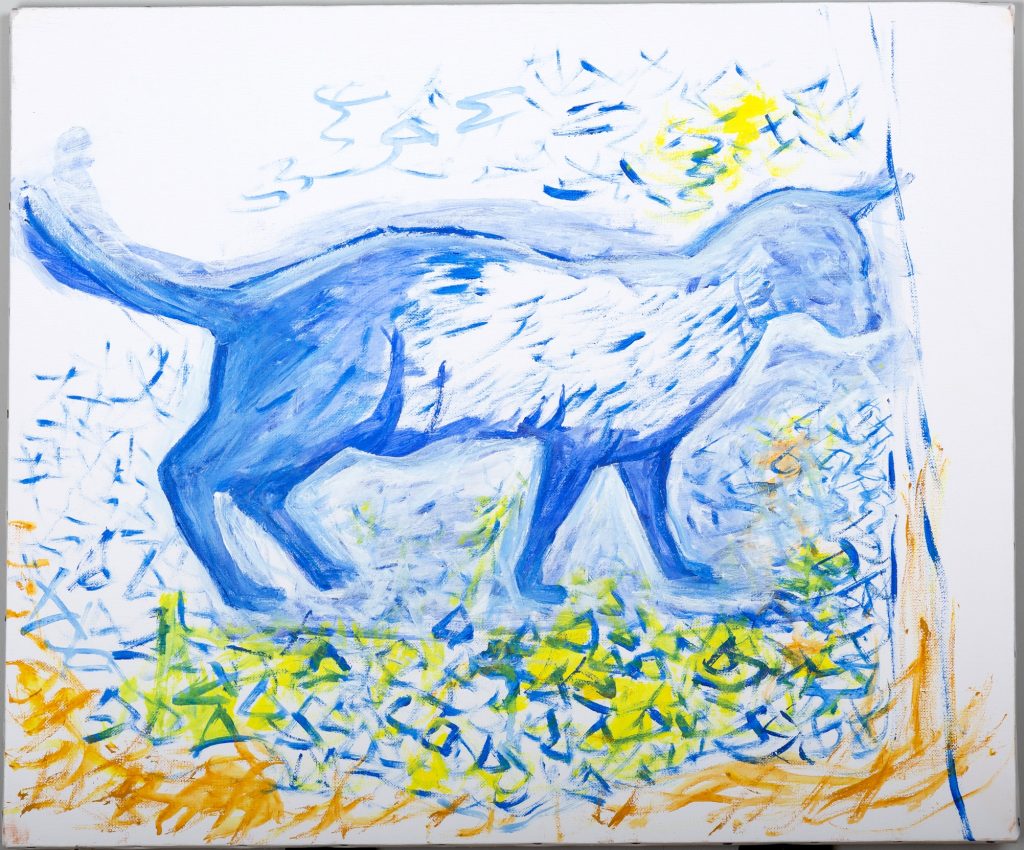 Feline Curiosity Abstract, painting by Ukrainian artist Alvi Siren