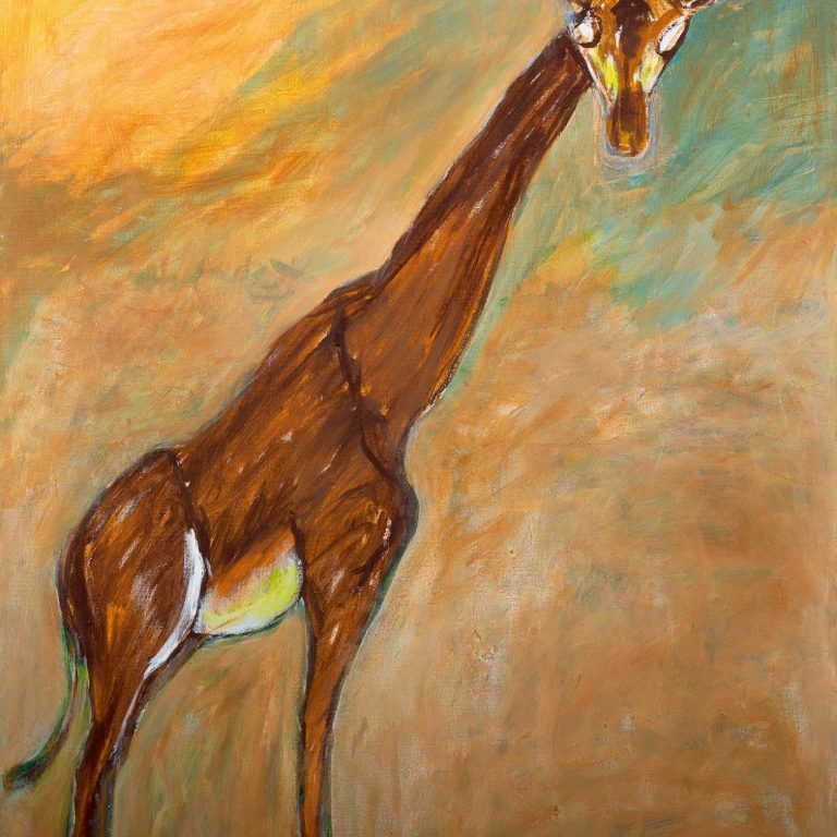 Graceful Giraffe Abstract, painting by Ukrainian artist Alvi Siren