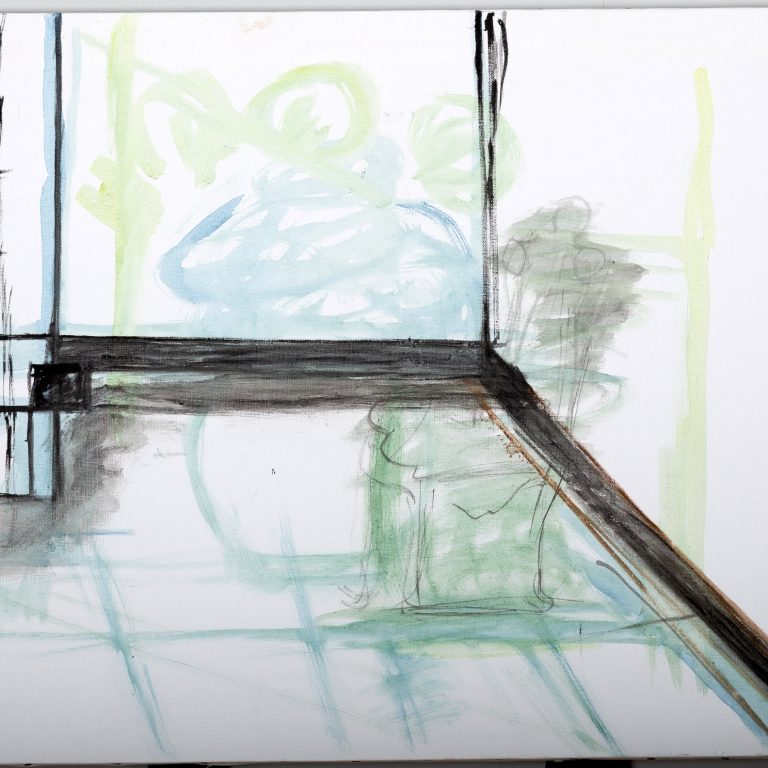 Seated Ghost Abstract, painting by Ukrainian artist Alvi Siren