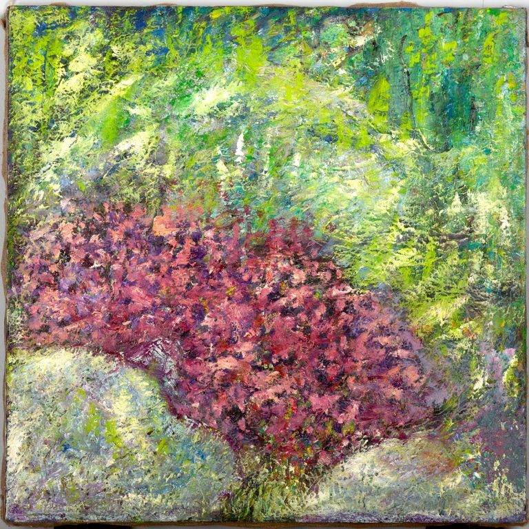 Crimson Garden Reverie, painting by Ukrainian artist Alvi Siren