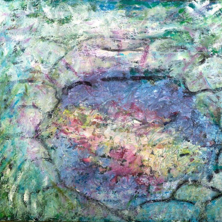 Petal Pond Reverie, painting by Ukrainian artist Alvi Siren