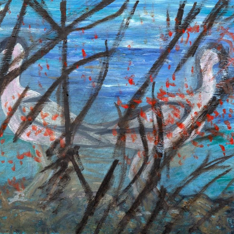 Pair Beyond the Branches, painting by Ukrainian artist Alvi Siren