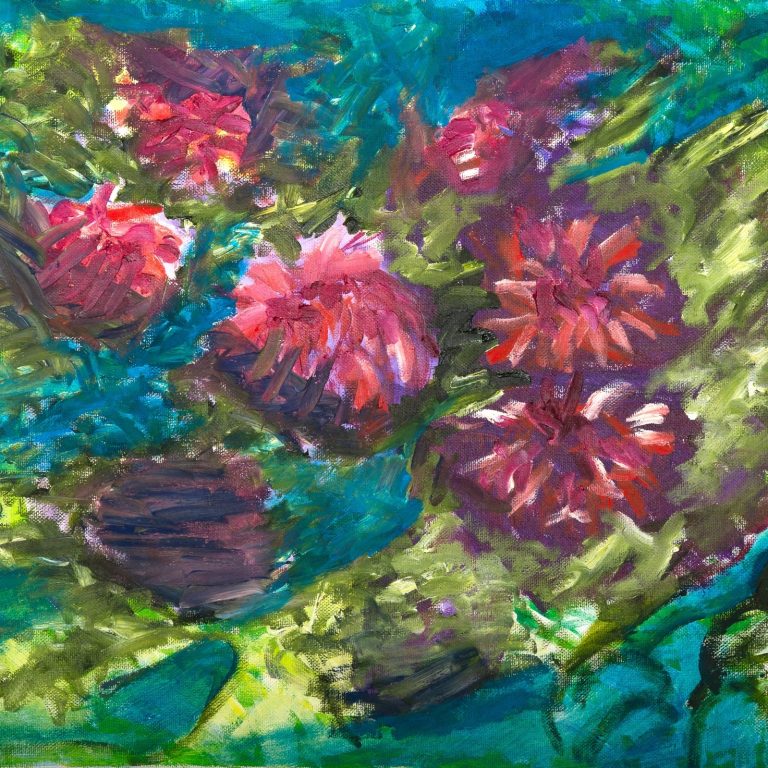 Secret Water Garden Abstract, painting by Ukrainian artist Alvi Siren