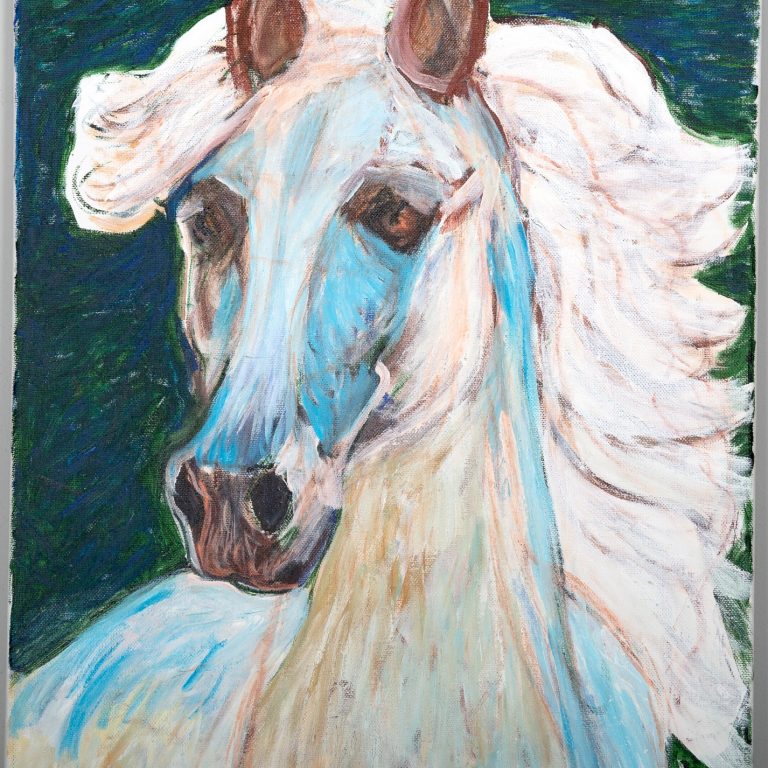 White Mane Lady, painting by Ukrainian artist Alvi Siren