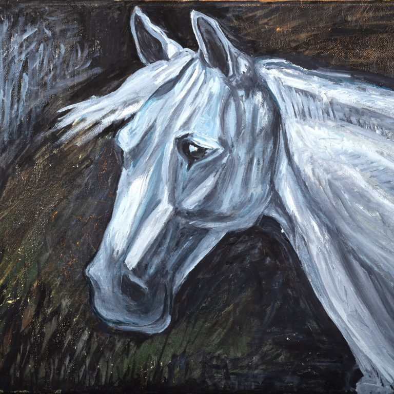 Moonlit Horse, painting by Ukrainian artist Alvi Siren
