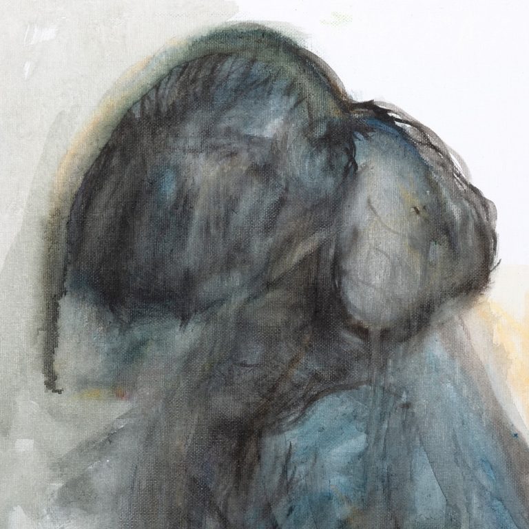 Silent Companion Abstract (Detail View 1), painting by Ukrainian artist Alvi Siren