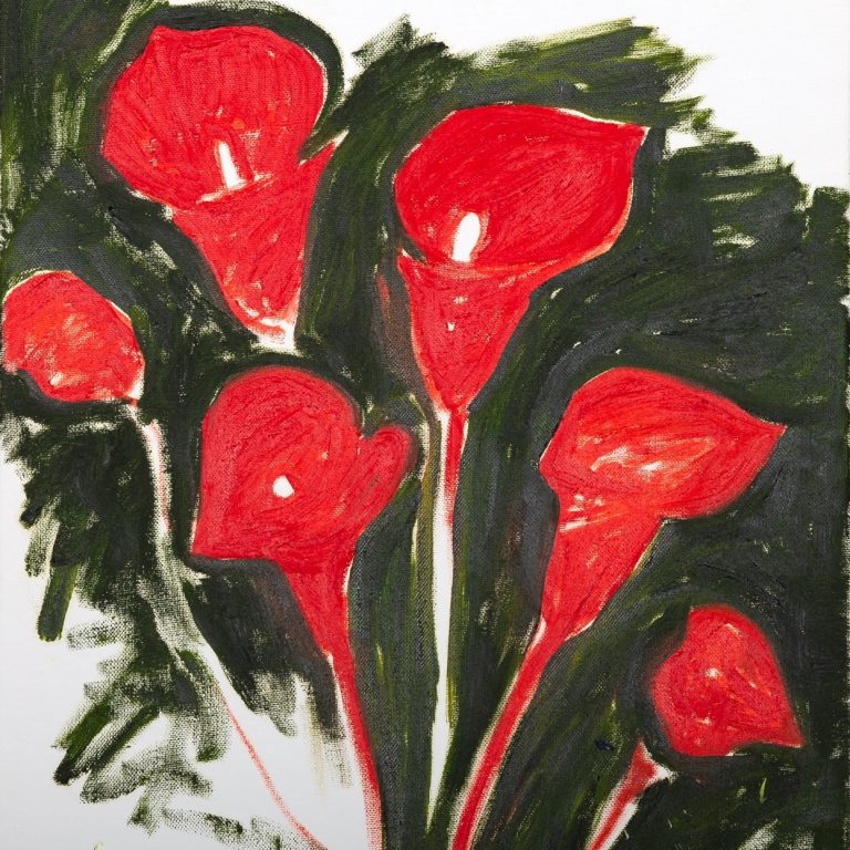 Crimson Callas, painting by Ukrainian artist Alvi Siren