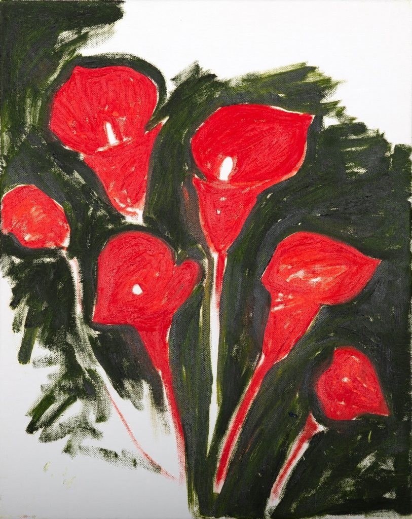 Crimson Callas, painting by Ukrainian artist Alvi Siren