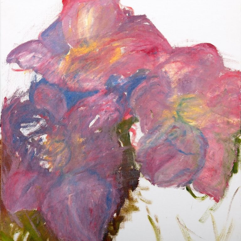 Three Irises Abstract, painting by Ukrainian artist Alvi Siren