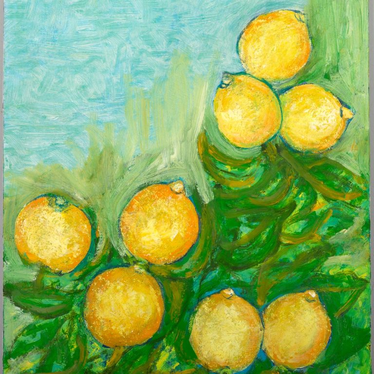 Golden Lemons Reverie, painting by Ukrainian artist Alvi Siren
