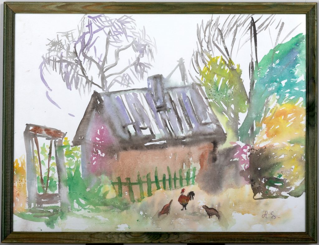 Village Cottage Reverie, painting by Ukrainian artist Alvi Siren