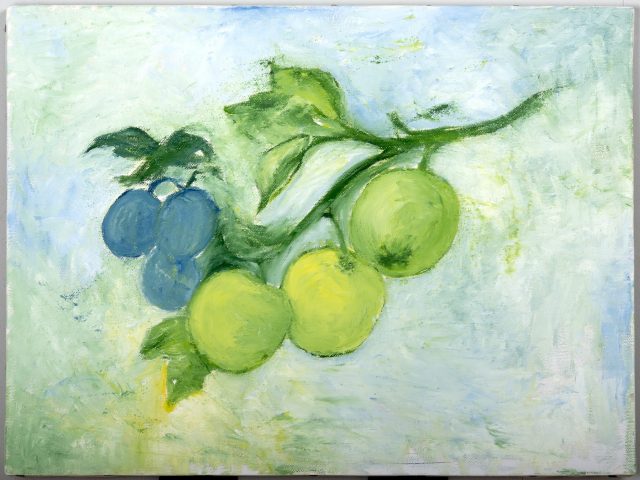 Apples and Plums Harmony, painting by Ukrainian artist Alvi Siren