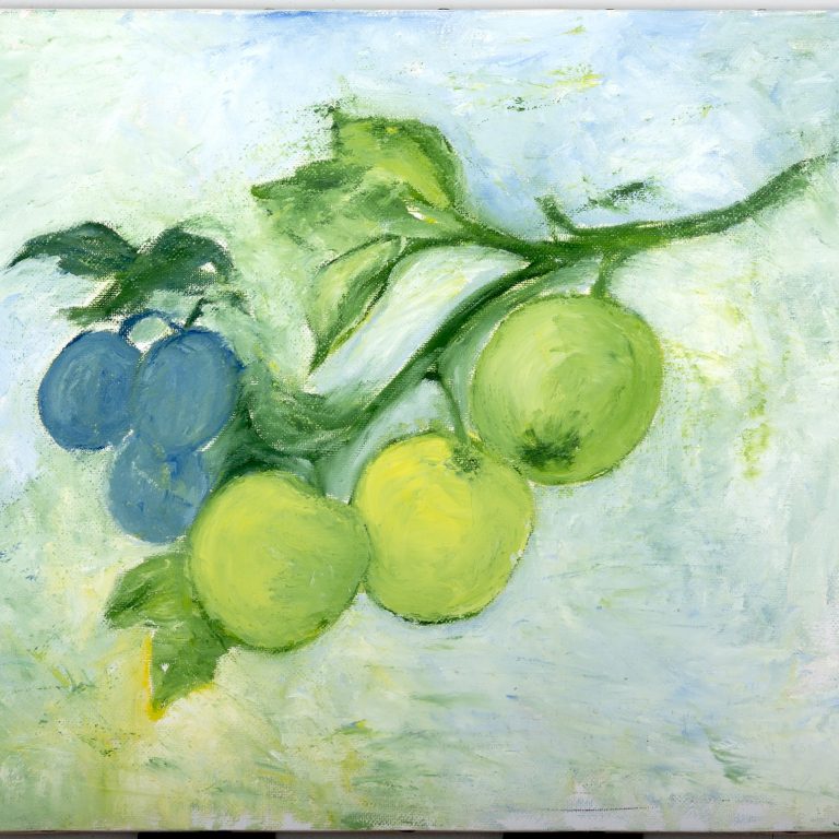 Apples and Plums Harmony, painting by Ukrainian artist Alvi Siren