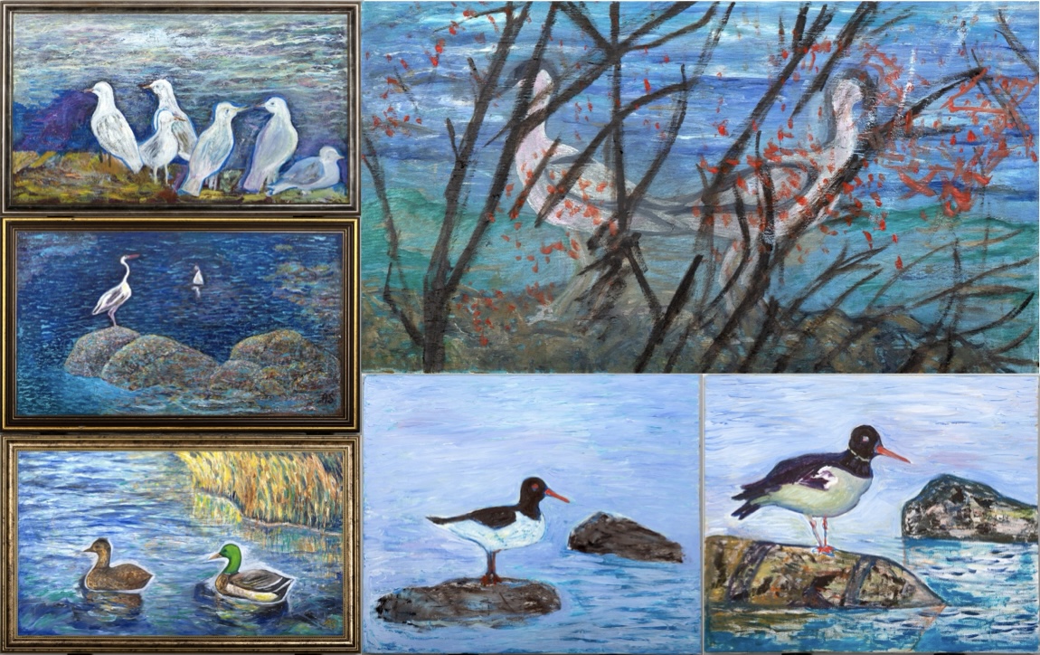 Birds Across the Blue Collection, dedicated collection of paintings by Ukrainian artist Alvi Siren