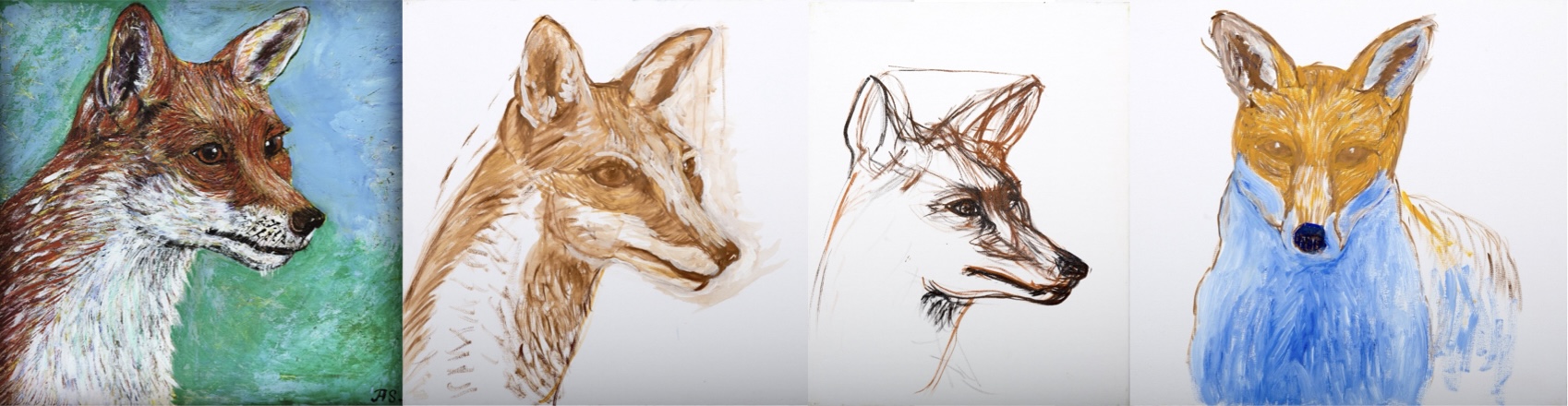 Foxes Between Gaze and Colour Collection, dedicated collection of paintings by Ukrainian artist Alvi Siren