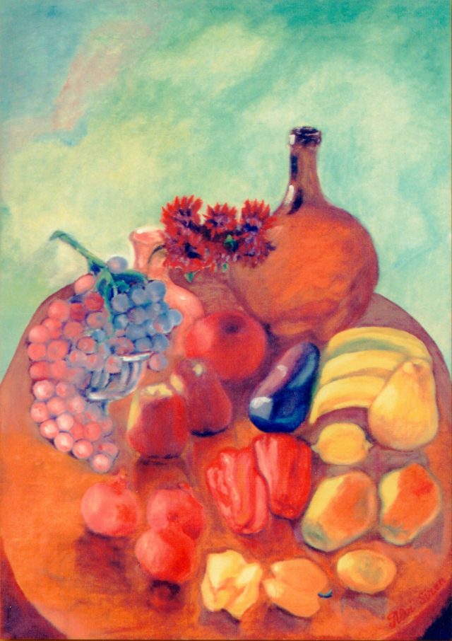 The Round Table Harvest, painting by Ukrainian artist Alvi Siren